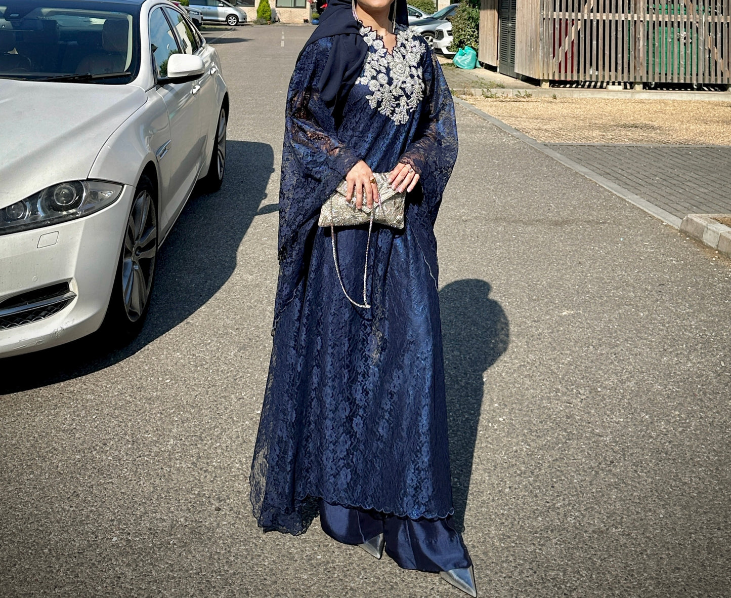 The Chantilly Kaftan - Navy Blue
