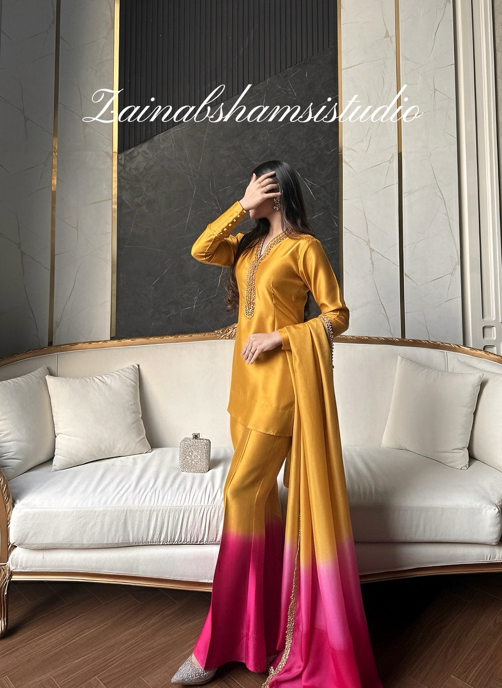 The Elysia Set - Mustard & Pink