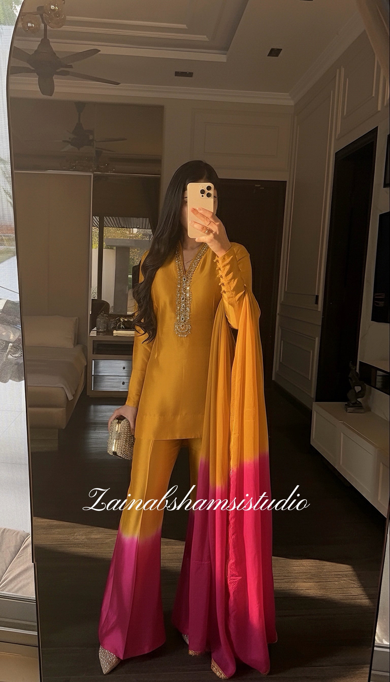 The Elysia Set - Mustard & Pink