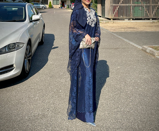 The Chantilly Kaftan - Navy Blue